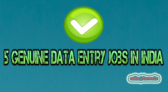 Genuine data entry jobs in India by All money tips