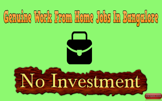 genuine work from home jobs in bangalore without investment
